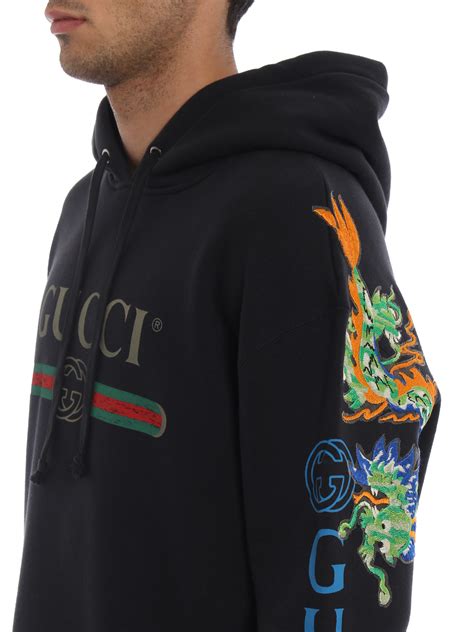 gucci logo dragon hoodie|original gucci hoodie.